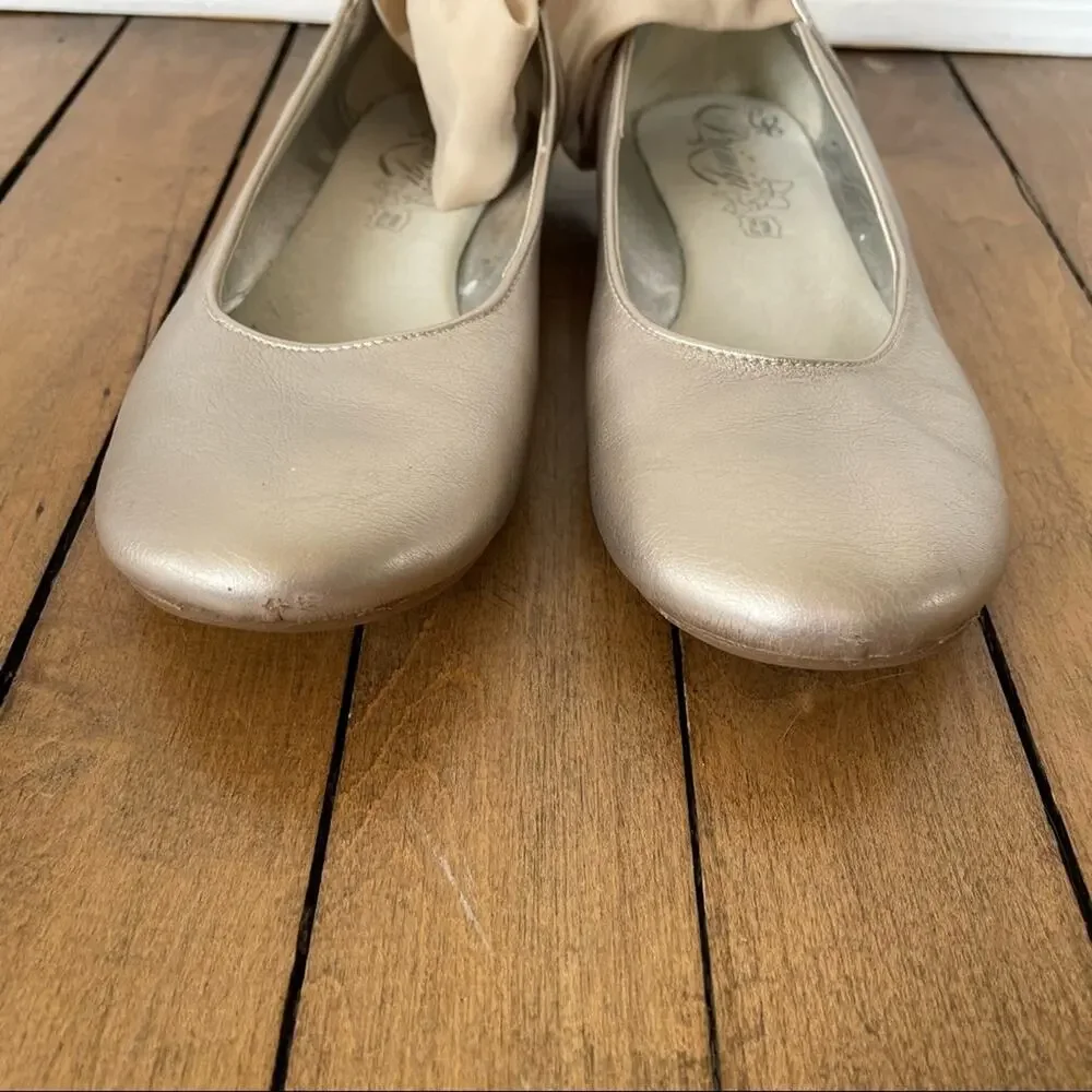Primigi Nita champagne gold leather ballet flats 35 / 3.5